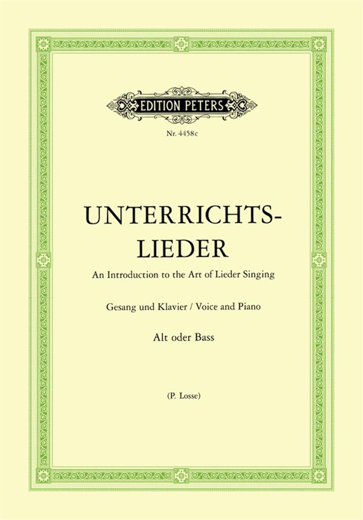 Unterrichtslieder - Ausgabe für tiefe Stimme